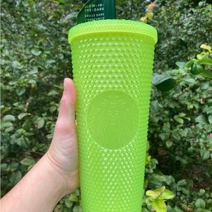 Starbucks Lemongrass GITD Bling Studded Cup Halloween Glow in the Dark Tumbler